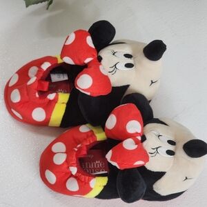 Disney Minnie Mouse Red and Black Slippers